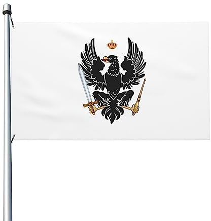 Flagge des Königreichs Preußen, 90 x 150 cm, für den Außenbereich, Dekoration, leichtes Banner, für Zuhause, Party, Hof, 3 x 5 Flaggen