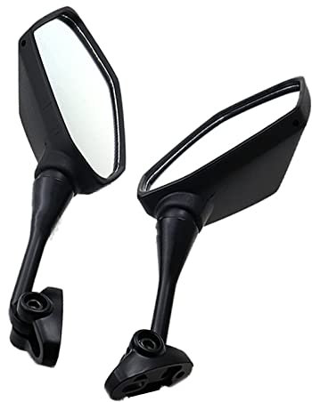 Motorrad Spiegel Für Yamaha Für YZF600 Für YZF Für R1 Für R6 Für R3 Für R125 Für R25 Für R15 2003 2004 2005 2006 2007 2008 2009 Motorrad Spiegel Denspiegel (Farbe : Schwarz)