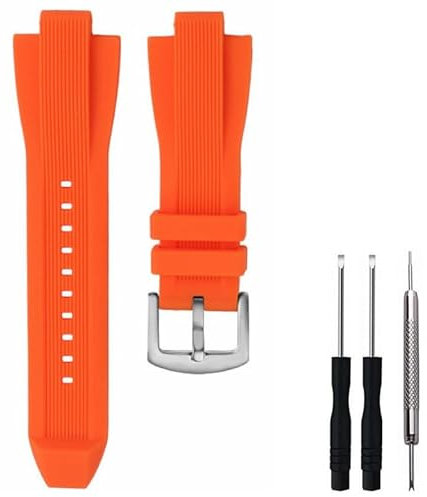 Adwoa Silicone Rubber Watch Band Strap Replacement for Michael Kors - 13x29mm Watch Band Compatible with MK8380 MK8356 MK8295 MK9020