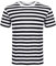 Mens Womens Tshirts Ladies Striped Short Half Sleeves Cotton Top Round Neck Kids Casual Crewneck Summer Wears (Black/White Small)