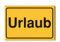 Deko-Magnet Urlaub in Ortsschild-Optik, ca. 8 x 5,4 cm