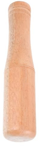 GOOHOCHY Holzstößel Küchenstößel Knoblauchpresse Aus Holz 17,5cm Gewürzmühle Für Küche Zu Hause