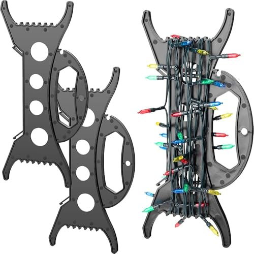 2 Stück 30CM Kabelwickler aus Kunststoff - Weihnachts-Lichthalter - Kabelrolle - Kabel-Manager als Organizer für Lichterketten, Seile, Bänder und Drähte