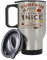 Giftme Autumn's Embrace, Pumpkin Spice and Everything Nice, Insulated Travel Mug, Tea, Coffee Mug. (Silver)