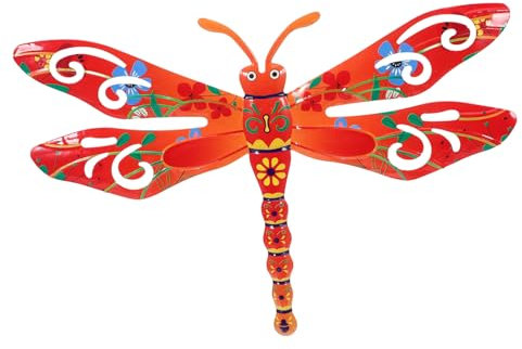 POPETPOP Iron Dragonfly Garden Wall Art Outdoor Indoor Metal Wall Decorations Backyard Fence Decor Aesthetic Decor