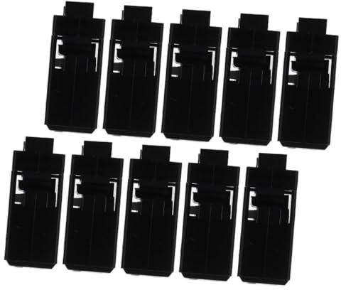 Cabilock 10pcs Garbage Can Buckle Lock Push-type Lockable Bin Latch Black Plastic Kitchen Dustbin Lid