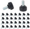 KINDPMA 30pcs Rundgriffschraube Rändelschraube mit Gewinde Rundgriffbolzen M6 x 12mm Klemmknöpfe 18mm Handknöpfe Daumenschrauben Flügelschraube für Industrie Maschine