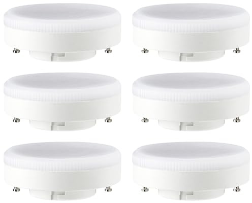 NCC-Licht LED Leuchtmittel 5W GX53 matt 425lm Tageslicht 6500K kaltweiß Ø75x27mm (6 Stück)