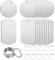 Yuaiosn 20 Piezas Etiquetas en Blanco de Acero Inoxidable, Colgante de Placa de Perro, para Placa Identificativa Collar Etiquetas de Chapa Identificativa para Grabar Placa Con 20 llaveros