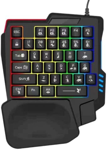 Générique Keyboard di gioco meccanico, ergonomia Single-Handed Keyboard, programmabile Keypad, Professional Game Keypad, Phone Game Keyboard, Mechanical Game Keypad, Tablet Game Keypad