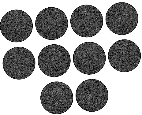 Runde Pediküre Ersatzköpfe Schwarz 10 Stück für Elektrische Fußschleifer | Kompatibel mit Elektrischen Fußschleifern, Abs und Schmirgel, Waschbar und Praktisch, für Harte Hornhaut
