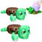 WANSHI 3D-Gedruckter SchildkröTen-Untersetzer Mit Wackelgesicht，GeträNke & Tassen & Glas Untersetzer.Lustiges Geschenk FüR Tierfreunde & Sammler (grün 2PCS)