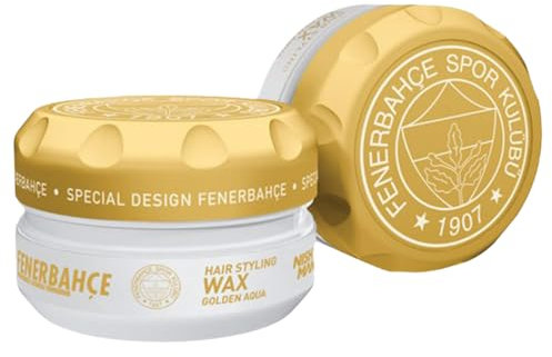 Nishman Fenerbahce Golden Aqua Hair Styling Wax 150 ml - Original lizenziert, Haarstyling-Wachs auf Wasserbasis das Glanzeffekt und Volumen verleiht