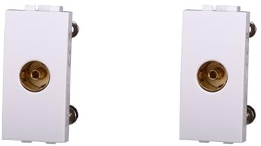 Ixtrima Connettore Presa TV Terminale Femmina Colore BIANCO Compatibile Con Bticino Living Light/international 2pz