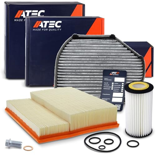 ATEC Germany Inspektionspaket Set A mit 1x Ölfilter, 1x Innenraumfilter
