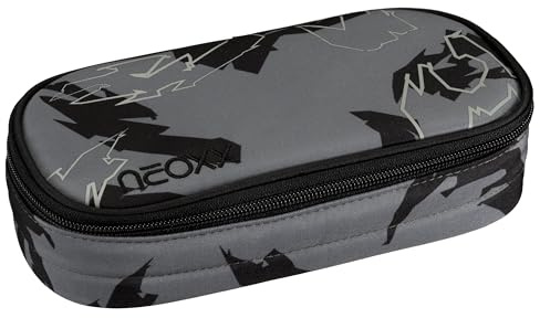 neoxx - Jump Schlamperbox Dragon Thunder - Recycelte PET-Flaschen, Hauptfach mit Reißverschluss, 10 Stifteschlaufen, Sichtfenster - Schulbedarf für Kinder