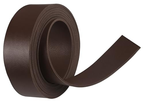 XETHI Lederband Meterware 20mm x 2m | Flache Lederstreifen für DIY Handwerk, Schmuckherstellung, Basteln, Dekoration und Haustierzubehör (Dunkelbraun)