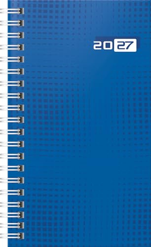 rido/idé Taschenkalender Mod. Taschenplaner int. 2027 | A6, Papier, blau: 2 Seiten = 1 Woche