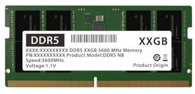 GUOM DDR5 RAM 32GB 5600MHz SODIMM Laptop Computer Memory 262-PIN 1.1V