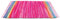 Bestlivings Flickenteppich 70 x 130 cm aus handgewebter Baumwolle in Pink - Rosa, viele Variationen