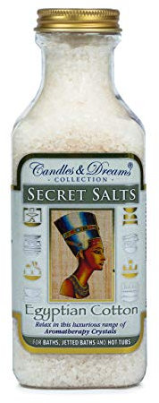 Candles and dreams Hot tub spa/Bath Aromatherapy scents Crystals (Egyptian Cotton) Vegan (500g)