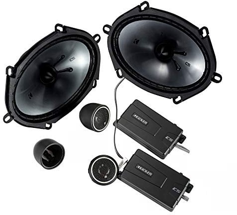 KICKER 46CSS684 CS-Series CSS68 6x8-Inch (160x200mm) Component System with .75-inch tweeters, 4-Ohm (Pair)