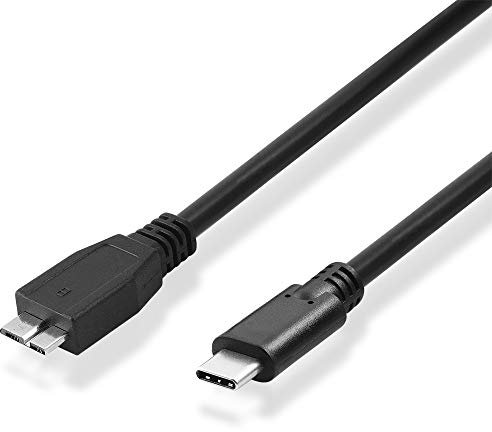 BestPlug 1 Meter 3.0 USB Kabel, Micro USB B-Stecker auf USB C-Stecker, Super Speed 5000 Mbit s Übertragungsrate, Schwarz