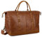 BAOSHA Groß Herren PU Leder Reisetasche Handgepäck Männer Tragetasche Travel Duffel Carry On Bag Weekender Tasche für Reise am Wochenend HB-14 (Braun)