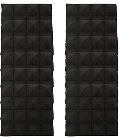 MILISTEN 12 Piezas Algodón Insonorizante Algodón Insonorizante Estera Absorbente De Sonido Paneles Acústicos De Pared Espuma Forma De Cuña Almohadilla Absorbente De Sonido Poliuretano 3d