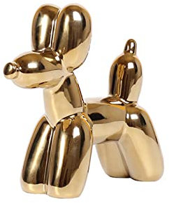 Insiswiner Kleine Tierstatuen, Heimdekoration, Goldfigur, Akzent, glänzende Ornamente, Keramik-Dekoration für Regale