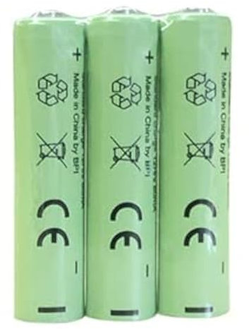 TimeFlys 3 x AAA-Batterien, wiederaufladbar, 1,2 V, 800 mAh, Ni-MH, dreifache AAA-Batterien, langlebig, für Babyphone (3 Stück)