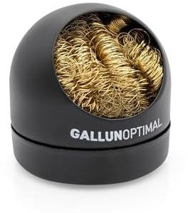 GALLUNOPTIMAL universeller Lötspitzenreiniger mit Kupferwolle, Metallgehäuse, Fester Stand, schwarz