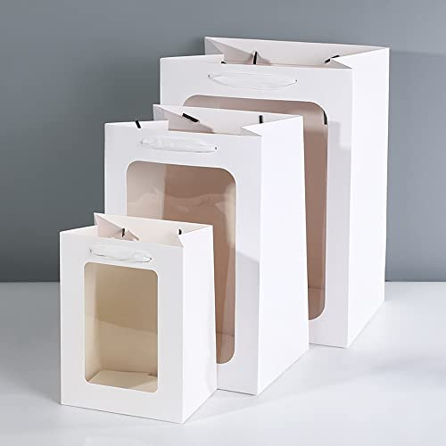 20 Pezzi Wedding Bag Sacchetto Con Finestra Vetrina Trasparenti PVC Regalo di Festa (PICCOLO)