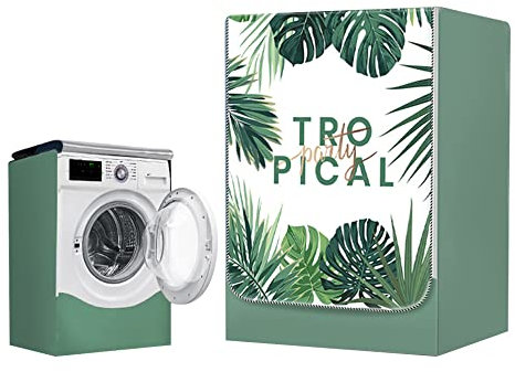 Odot Copri Lavatrice Esterni,Coprilavatrice da Esterno Impermeabile,Copertura per Lavatrice e Asciugatrice con Aperture Frontali,Antipolvere Anti Sunlight (L-capacità 10,5~12 kg,Tropicale)