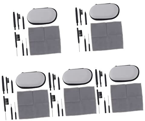 Garneck 5 Ensembles Kit De Nettoyage Et d'entretien pour Amplificateur Auditif Kit De Nettoyage pour Accessoires Kits De Nettoyage Lingettes Majeur PVC Tube