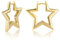 ALEXCRAFT Stern Ohrringe Gold 14K Goldener Creolen Klein Damen Ohrringe Vergoldete Geschenk für Frauen Freundin Mama Mädchen