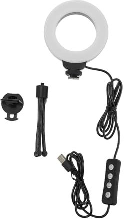 Gatuida Mini Ring Light Tripod Led Camera Light for Pc for Broadcasting Conference Video Lighting No Glare No Shadow Led Design