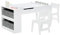Maxmass 2-in-1 Kids Art Table and Chair Set, Children Lift-top Wooden Craft Table with 2-Tier Open Shelf, Paper Roll, 6 Storage Boxes, Toddler Play Table for Drawing, Learning (White, 6 Cups)