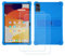 GYDQQKJ Funda para Lenovo Chromebook 10E (10.1) [2 Piezas] Protector de Pantalla Protectora Vidrio Cristal Film Templado, Azul Suave TPU Silicona Cover Carcasa Caso Case para - Azul
