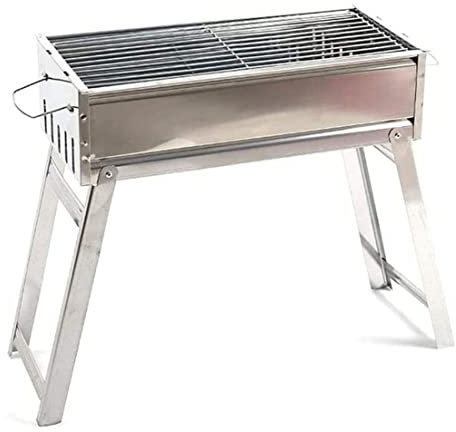 Grill à charbon d'extérieur pour barbecue à la maison, barbecue au charbon de bois, étagère pour 3 à 8 personnes, ustensiles de barbecue, barbecue (taille : 62 cm) (Onecolor 48 cm)