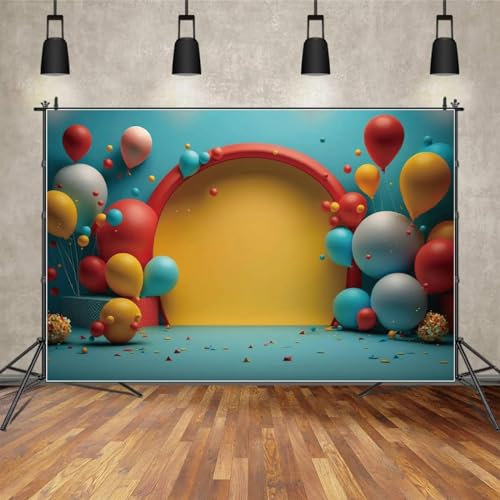 Candy Color Balloon Photography Backdrops for Festivals Balloon Arch Wall Scene Personalized Children's Photobooth Photo Backgrounds Props