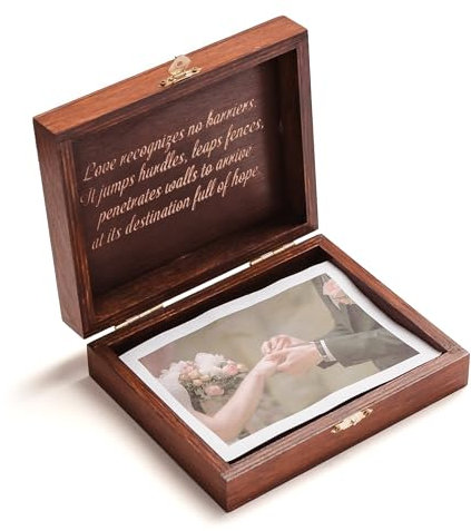 Fotokiste mit Gravur, Holzboxen mit Schiebedeckel, Foto Aufbewahrungsbox, Box für Fotos, Fotoalbum Holz, gravierte Fotobox