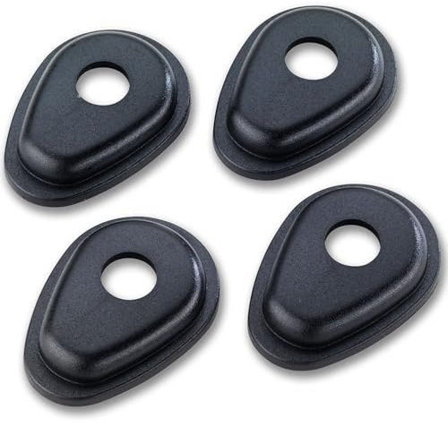 Germany Motorsports Motorrad Adapterplatten Blinker Platten für LED Miniblinker schwarz (Yamaha small)