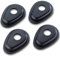 Germany Motorsports Motorrad Adapterplatten Blinker Platten für LED Miniblinker schwarz (Yamaha small)
