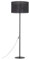Licht-Erlebnisse Stehleuchte Metall Stoff E27 160 cm Ø 50 cm Schwarz rund Modern Stehlampe Wohnzimmer Bodenleuchte