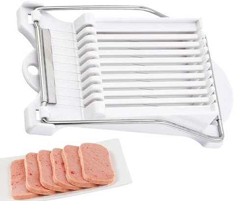 Lunch Meat Slicer, Lunch Meat Slicer - Stainless Steel Egg Slicer - Quick and Easy Hand Slicer Uniform Strong for Meat, Cheese, Ham