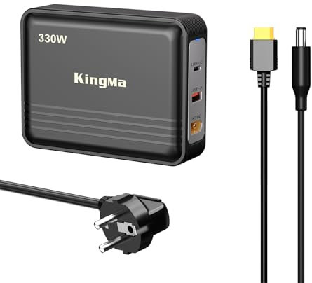 King Ma G16 GAN 330 W Station de charge pour ordinateur de bureau X51, 3 ports, USB-C, XT60, Charge rapide, Compatible avec Dell G16, G15, X51