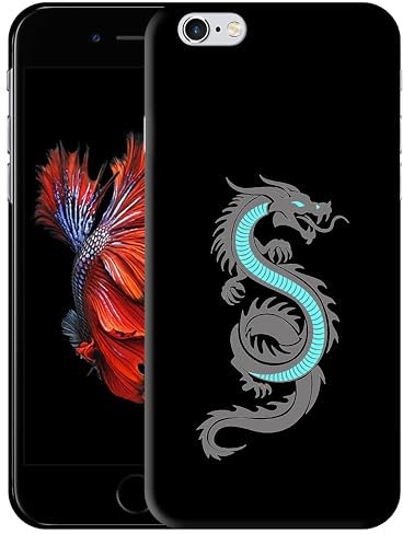 GlamCase for iPhone 6 / 6S, iPhone 6 / 6S Case - Dragon Design Printed Slim & Sleek Cute Hard Plastic Snap on Protective Designer Back Phone Case/Cover for iPhone 6 / 6S