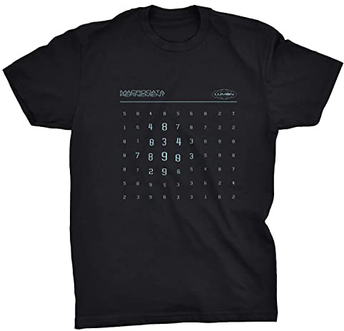 Lumon Macrodata Refinement Scary Numbers - Camiseta, Negro, L