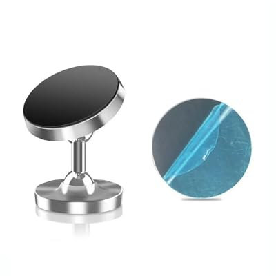 Porte Téléphone Voiture Support Magnétique Téléphone Portable pour Voiture Support Tableau Bord Support Voiture pour Smartphone Support Mobile pour IPhonees pour Samsung(-05-720 Rotate Silver)